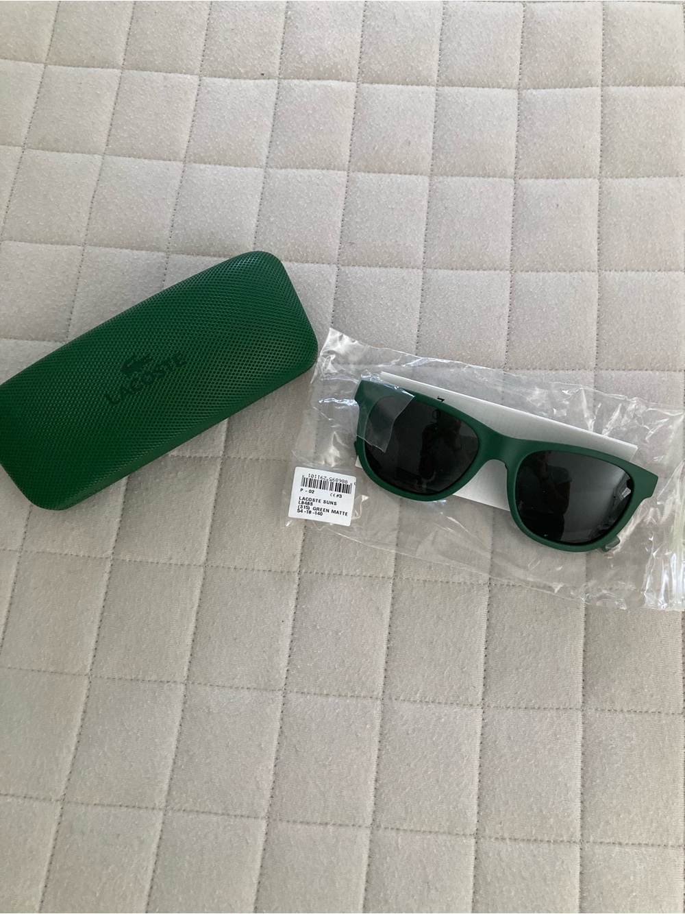 Lacoste Unisex Green Frame Sunglasses with Black Lenses - L8488